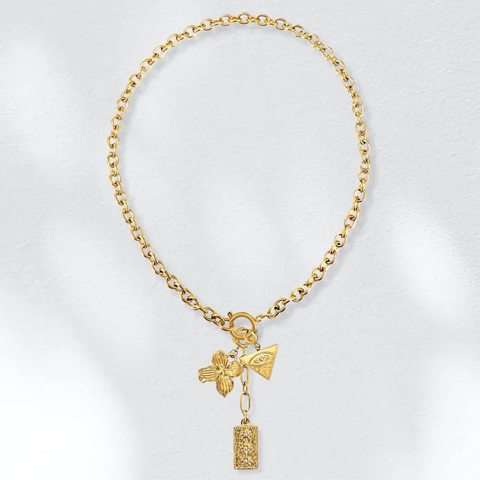 Necklaces Ellie Vail Melody Sailor Clasp Chain Necklace