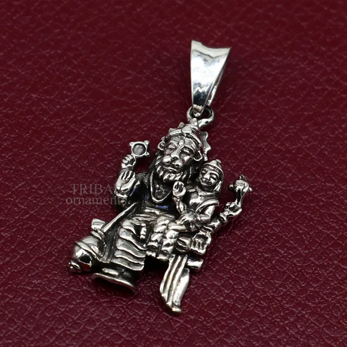 Necklaces TRIBAL ORNAMENTS 925 sterling silver handmade divine Vishnu with Laxmi narsimhapendant amazing stylish unisex pendant personalized jewelry ssp1564