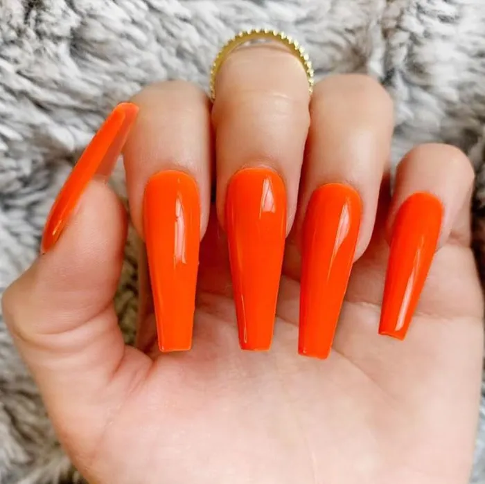 POLLY NS346 Extra Long Nails Coffin Glossy Press On 22 Pieces Earrings