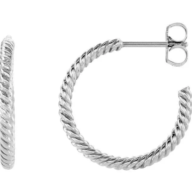 Rope Hoop Earrings Fire Brilliance Earrings