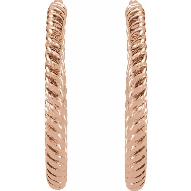 Rope Hoop Earrings Fire Brilliance Earrings