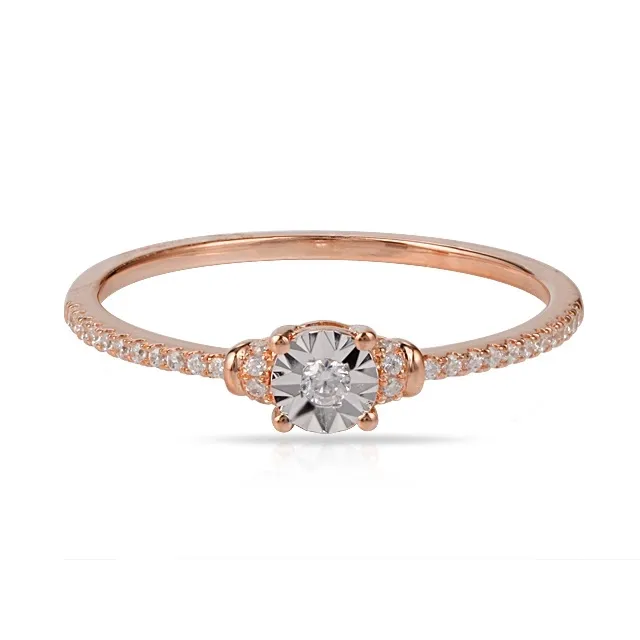 14K Rose Gold Diamond Mounted Ring Engagement Collections Rings