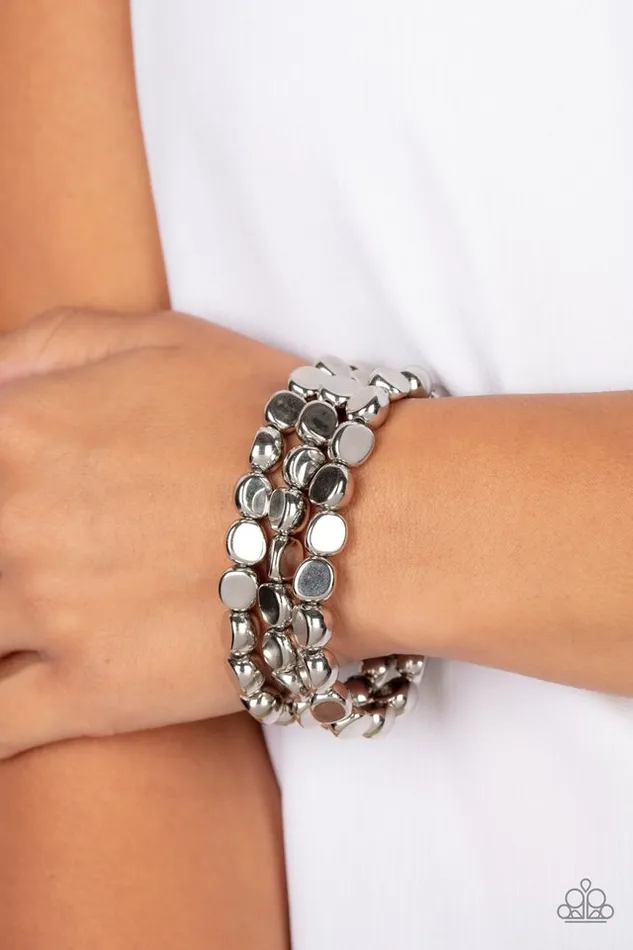 Bracelets Paparazzi Bracelet HAUTE Stone Silver Paparazzi Jewelry