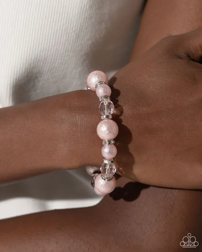 Bracelets Paparazzi Bracelet Pearl Protagonist Pink Paparazzi Jewelry