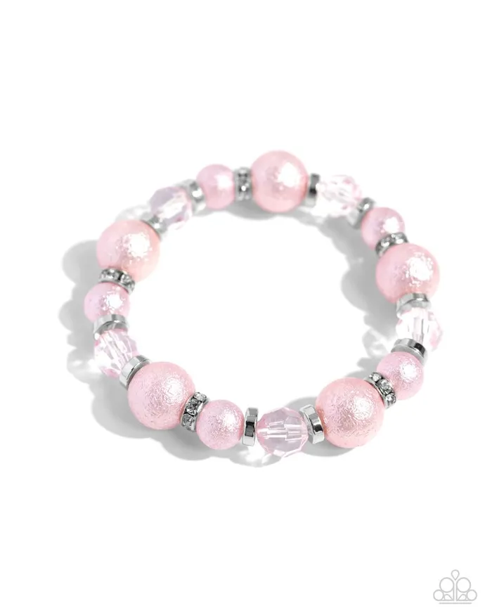 Bracelets Paparazzi Bracelet Pearl Protagonist Pink Paparazzi Jewelry