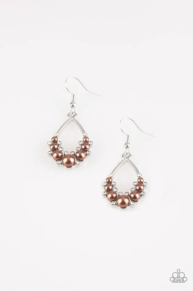 Earrings Paparazzi Jewelry Paparazzi Earring Fancy First Brown