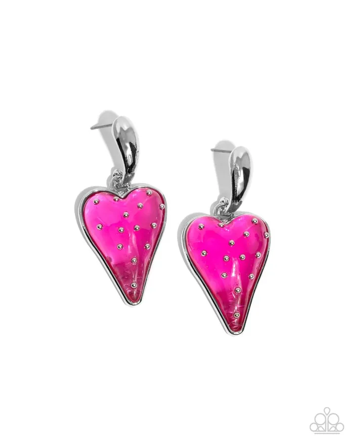 Earrings Paparazzi Jewelry Paparazzi Earring Glossy Goodwill Pink