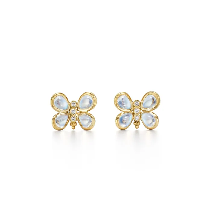 Earrings Temple St Clair Temple St Clair Piccola Luna Butterfly Post Earrings Earrings Temple St Clair Temple St Clair Piccola Luna Butterfly Post Earrings