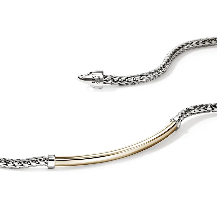 John Hardy Essentials Silver and 14K Gold 25mm Bracelet John Hardy Bracelets