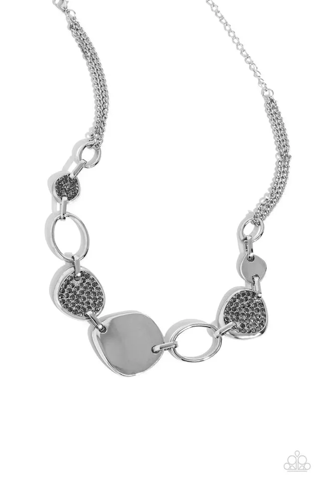 Necklaces Paparazzi Jewelry Paparazzi Necklace Asymmetrical Attention Silver Necklaces Paparazzi Jewelry Paparazzi Necklace Asymmetrical Attention Silver