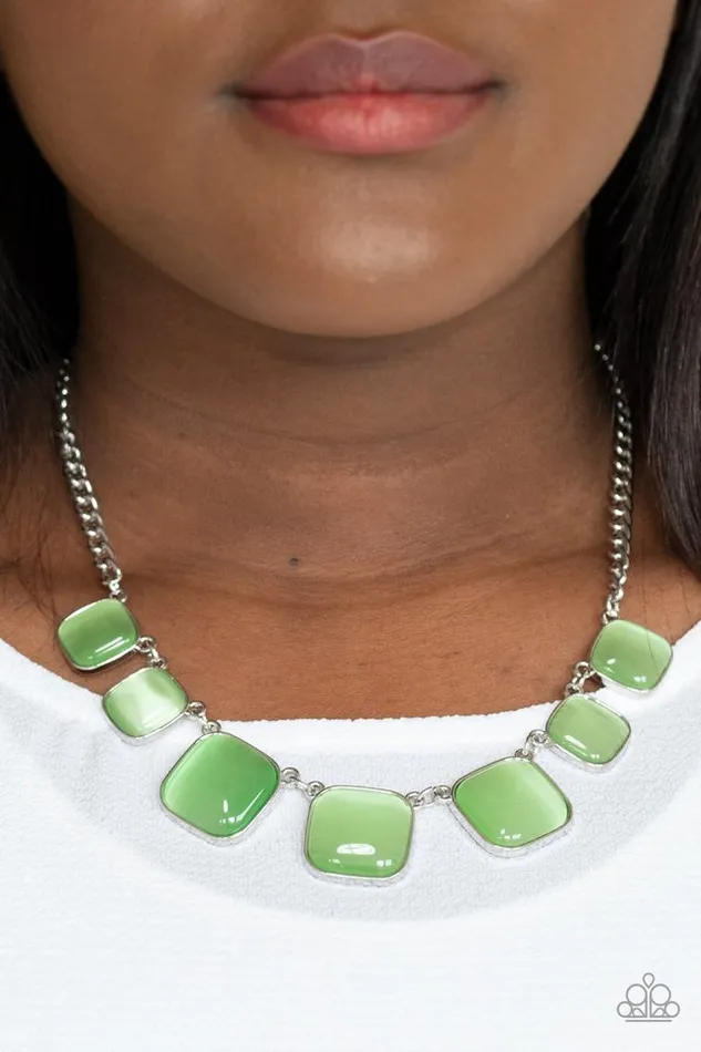 Necklaces Paparazzi Jewelry Paparazzi Necklace Aura Allure Green
