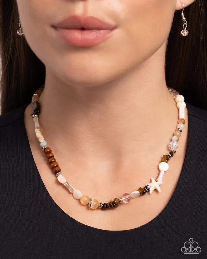 Necklaces Paparazzi Jewelry Paparazzi Necklace Beachy Beginner Brown
