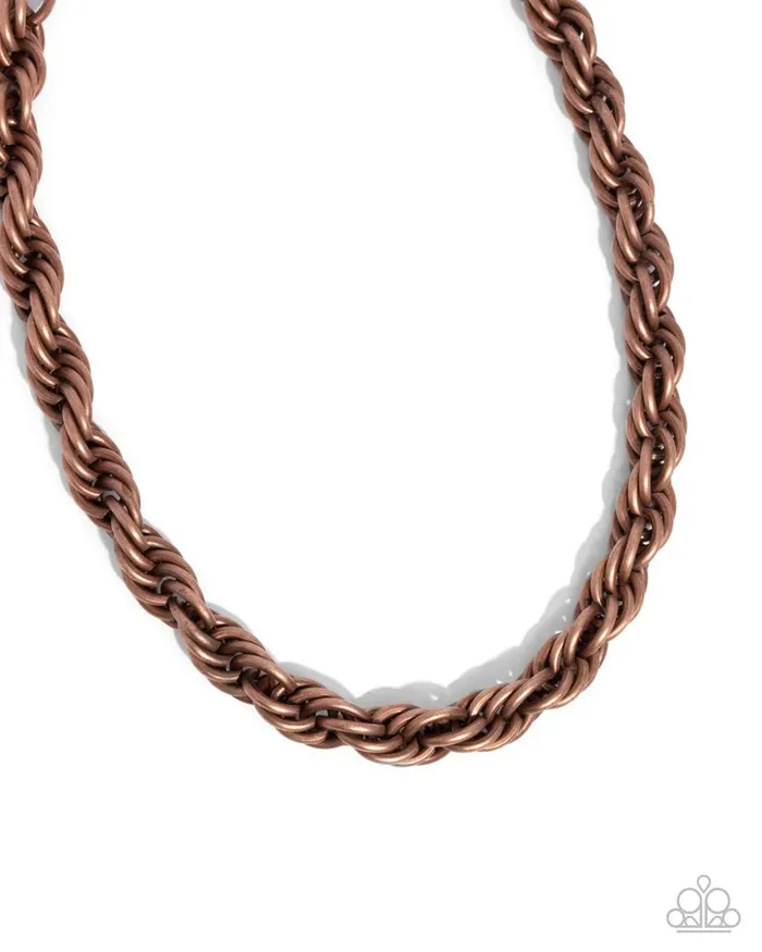 Necklaces Paparazzi Jewelry Paparazzi Necklace Complete Curves Copper Necklaces Paparazzi Jewelry Paparazzi Necklace Complete Curves Copper
