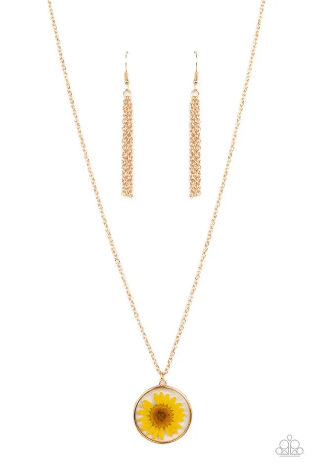 Necklaces Paparazzi Jewelry Paparazzi Necklace Prairie Promenade Yellow