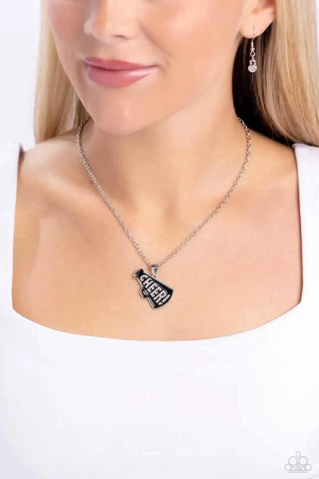 Necklaces Paparazzi Necklace Cheer Champion Black Paparazzi Jewelry
