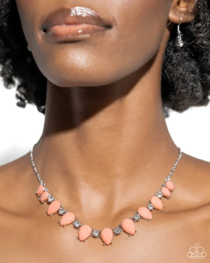 Necklaces Paparazzi Necklace Malibu Marvel Orange Paparazzi Jewelry