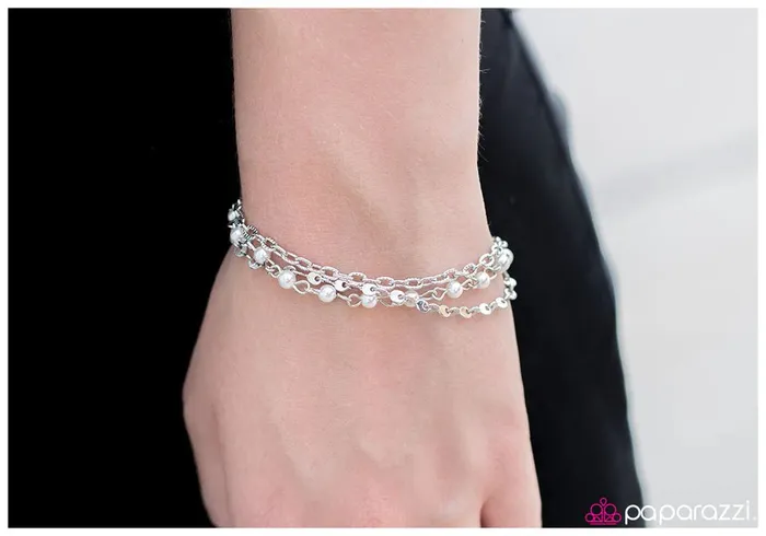 Paparazzi Bracelet Tennesse Waltz White Paparazzi Jewelry Bracelets