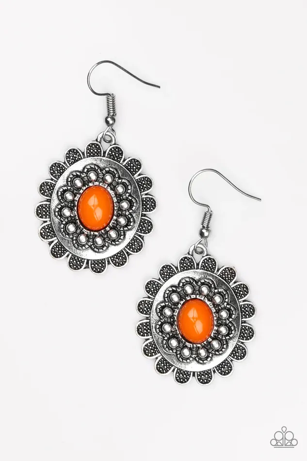 Paparazzi Earring Summer Blooms Orange Paparazzi Jewelry Earrings
