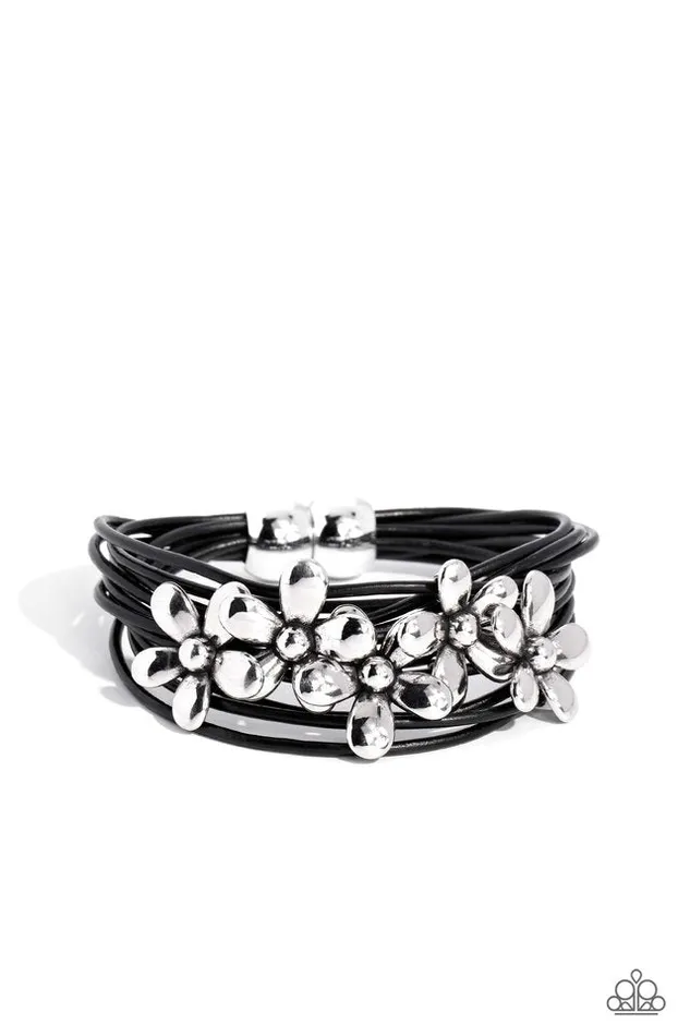 Paparazzi Jewelry Bracelets Paparazzi Bracelet Here Comes the BLOOM Black Paparazzi Jewelry Bracelets Paparazzi Bracelet Here Comes the BLOOM Black