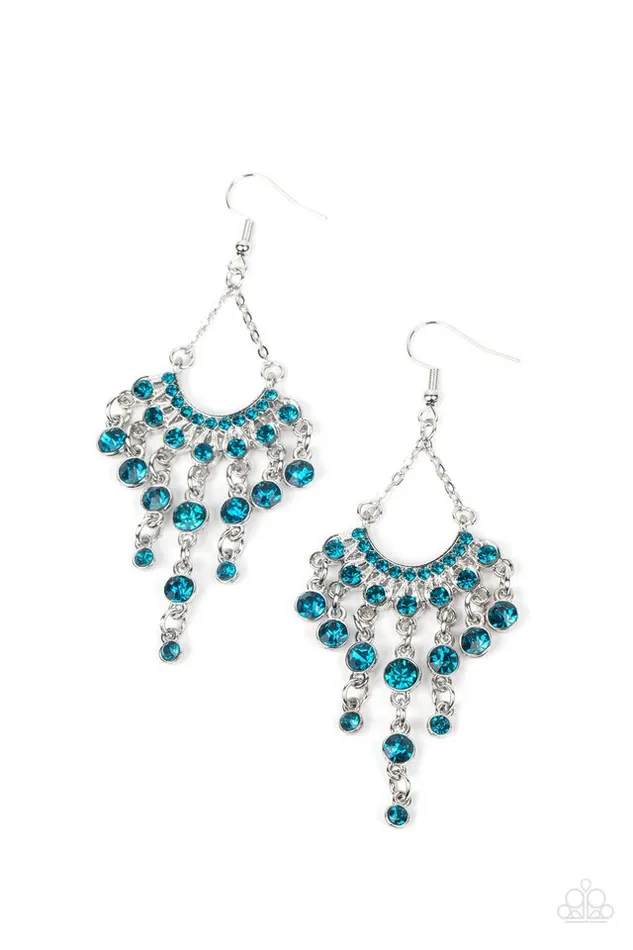Paparazzi Jewelry Earrings Paparazzi Earring Commanding Candescence Blue