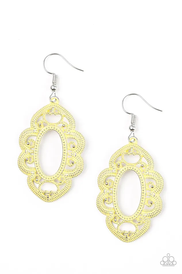 Paparazzi Jewelry Earrings Paparazzi Earring Mantras and Mandalas Yellow