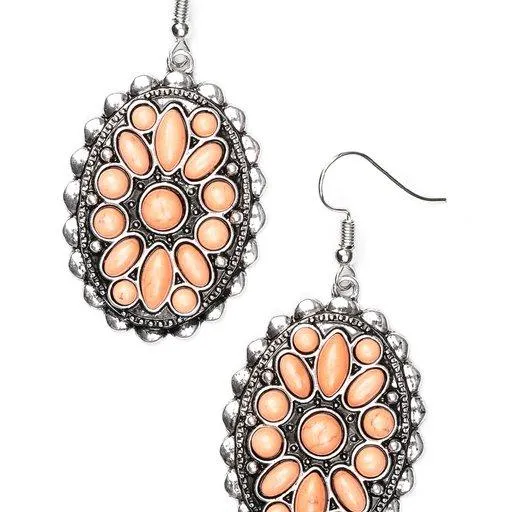 Paparazzi Jewelry Earrings Paparazzi Earring Prairie Poppy Orange