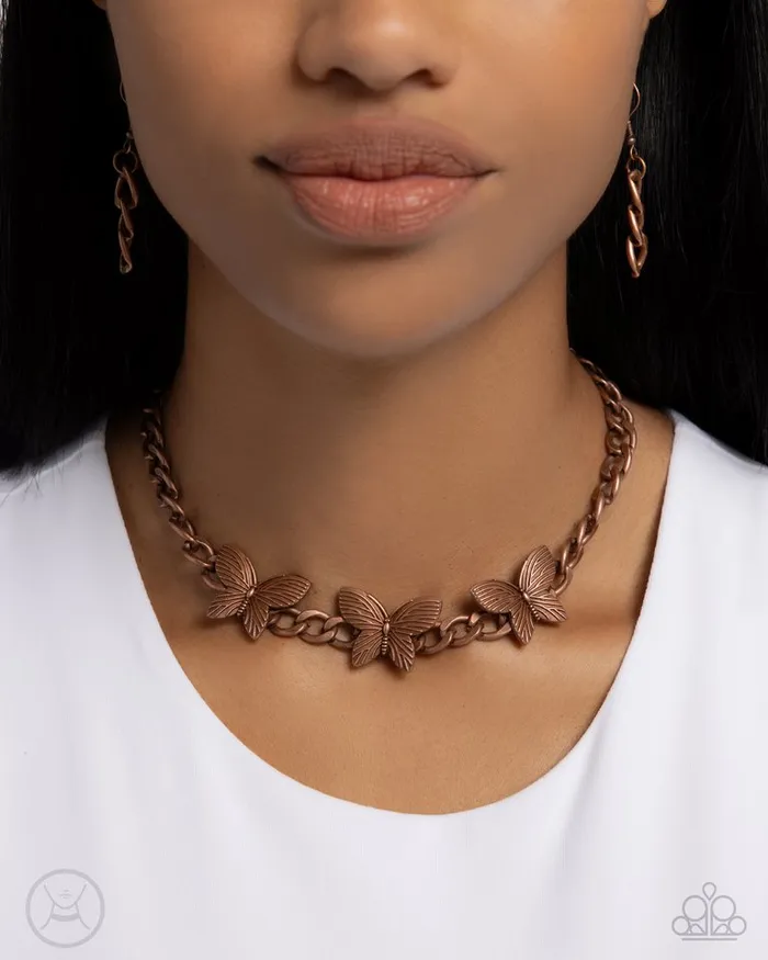 Paparazzi Jewelry Necklaces Paparazzi Necklace Aerial Ambition Copper