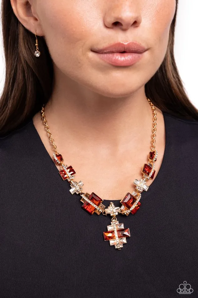 Paparazzi Jewelry Necklaces Paparazzi Necklace Borderline Bling Brown