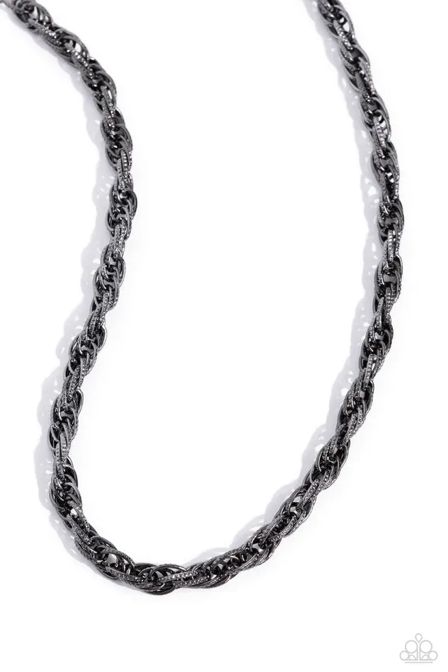 Paparazzi Jewelry Necklaces Paparazzi Necklace Braided Ballad Black Paparazzi Jewelry Necklaces Paparazzi Necklace Braided Ballad Black