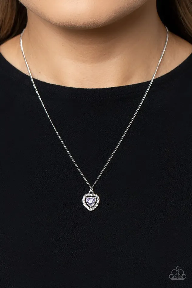 Paparazzi Jewelry Necklaces Paparazzi Necklace Day of Love Purple