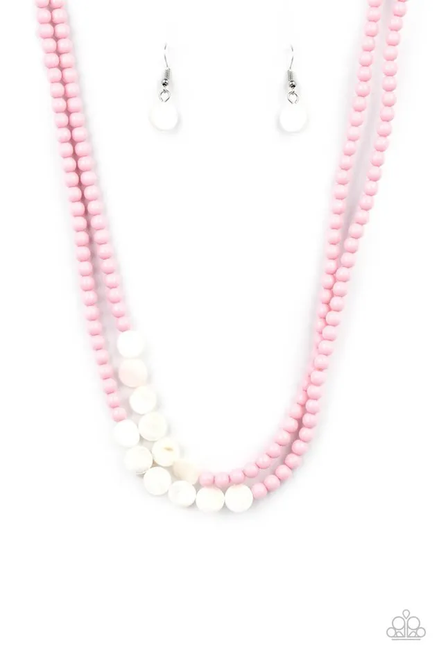 Paparazzi Jewelry Necklaces Paparazzi Necklace Extended STAYCATION Pink Paparazzi Jewelry Necklaces Paparazzi Necklace Extended STAYCATION Pink