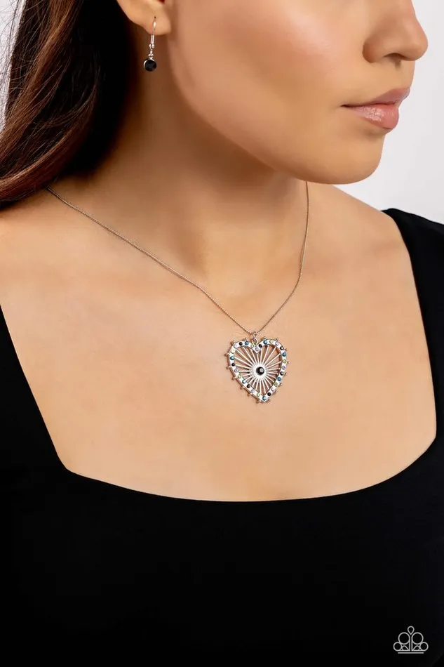 Paparazzi Jewelry Necklaces Paparazzi Necklace Flirting Ferris Wheel Black