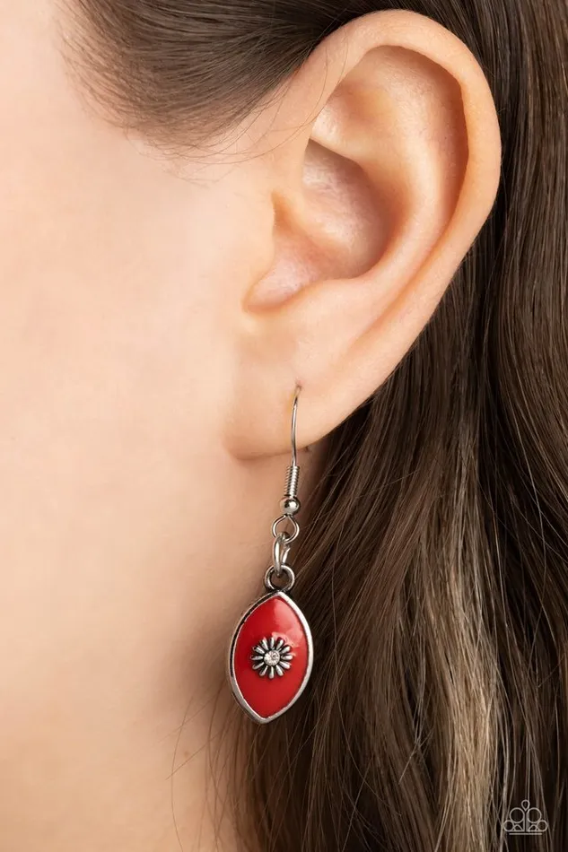 Paparazzi Jewelry Necklaces Paparazzi Necklace Pressed Flowers Red