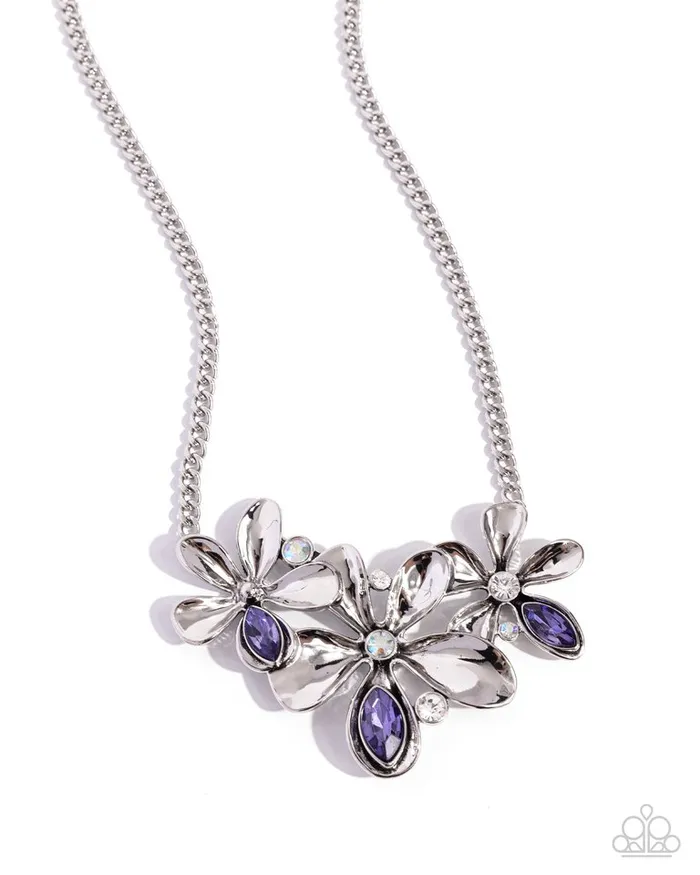Paparazzi Jewelry Necklaces Paparazzi Necklace Twirling Triad Purple Paparazzi Jewelry Necklaces Paparazzi Necklace Twirling Triad Purple