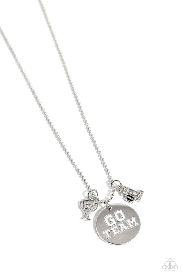 Paparazzi Jewelry Paparazzi Necklace Go Team White Necklaces Paparazzi Jewelry Paparazzi Necklace Go Team White Necklaces
