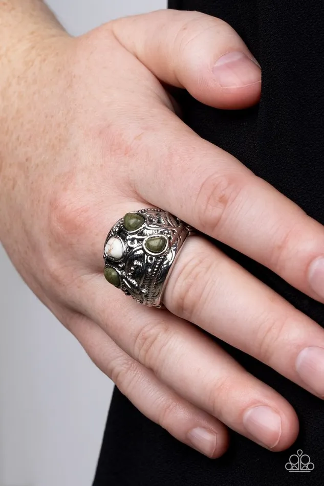 Paparazzi Jewelry Rings Paparazzi Ring DownToEarth Detail Green