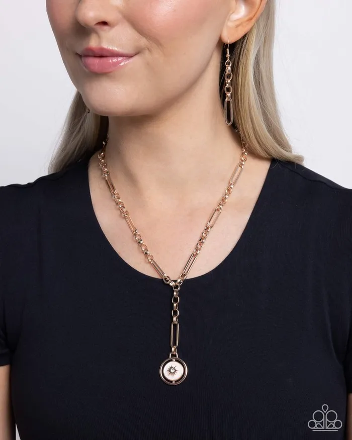 Paparazzi Necklace Falling For A Shooting Star Rose Gold Paparazzi Jewelry Necklaces