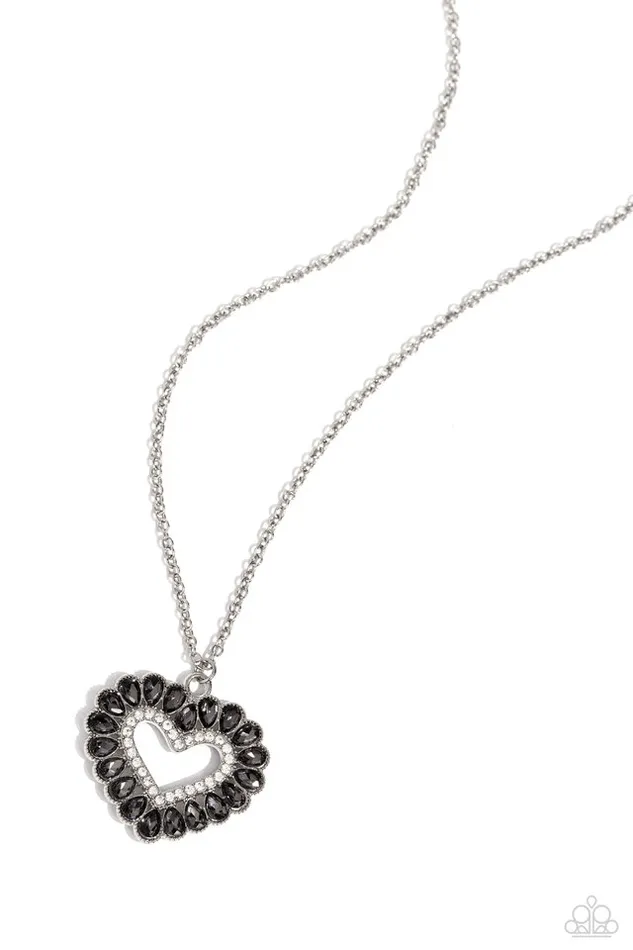 Paparazzi Necklace FLIRT No More Silver Paparazzi Jewelry Necklaces Paparazzi Necklace FLIRT No More Silver Paparazzi Jewelry Necklaces