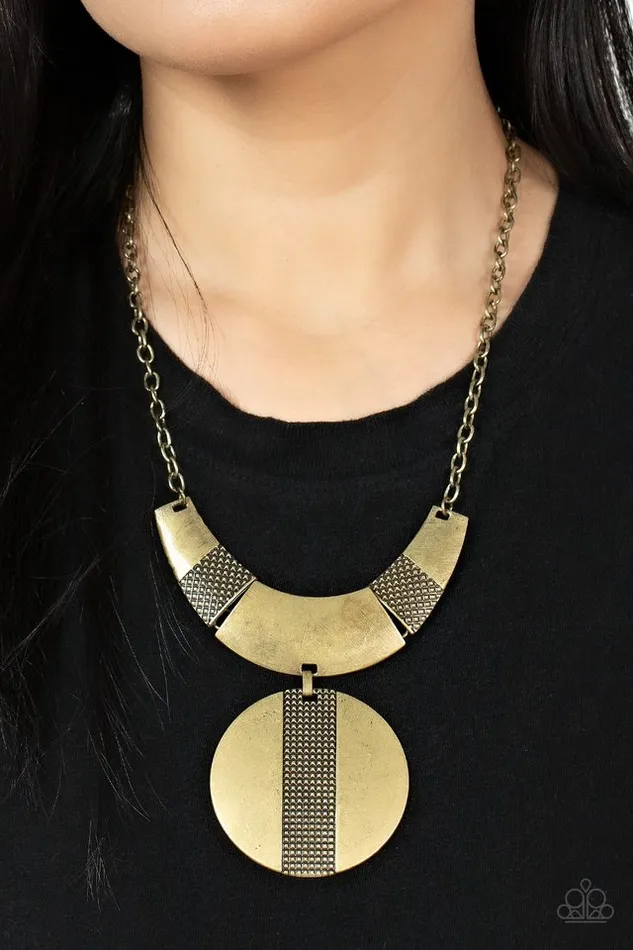 Paparazzi Necklace Metallic Enchantress Brass Paparazzi Jewelry Necklaces
