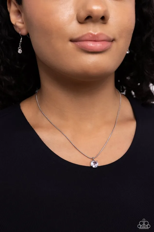 Paparazzi Necklace Pronged Premiere White Paparazzi Jewelry Necklaces
