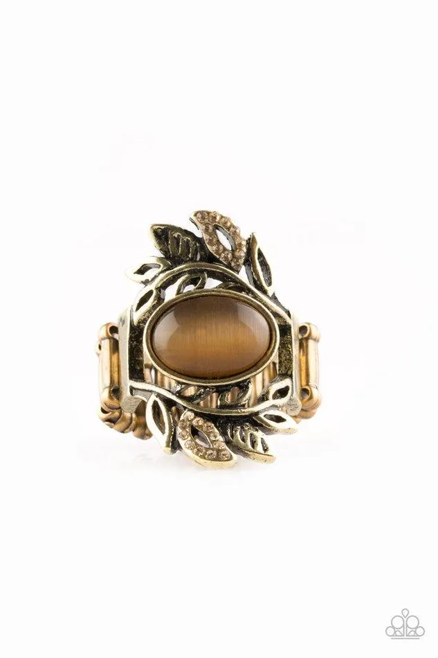 Paparazzi Ring Garden Dew Brass Paparazzi Jewelry Rings