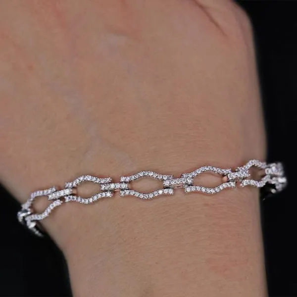 White Gold Diamond Bracelet CT5292 Diamond Source NYC Bracelets
