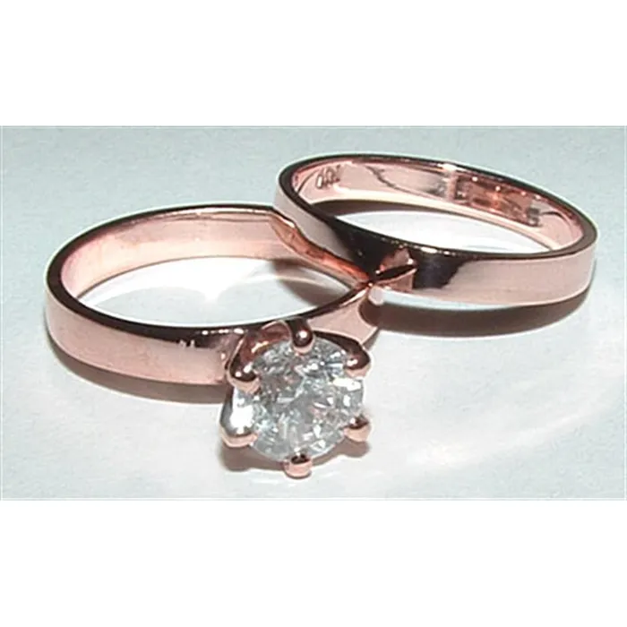 1 Carat Natural Earth Mined Diamond Solitaire Engagement Ring Band Rose Gold 14K GB Rings 1 Carat Natural Earth Mined Diamond Solitaire Engagement Ring Band Rose Gold 14K GB Rings