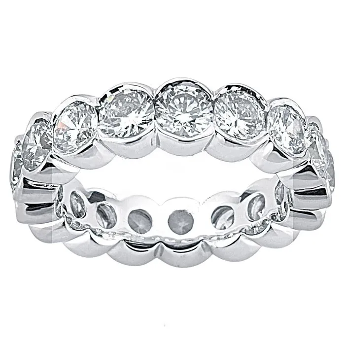 GB 340 Carats Natural Earth Mined Diamonds White Gold Eternity Engagement Band New Rings