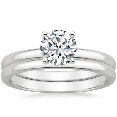 GB Rings 1 Carat Round Cut Natural Earth Mined Diamond Solitaire Ring White Gold 14K GB Rings 1 Carat Round Cut Natural Earth Mined Diamond Solitaire Ring White Gold 14K
