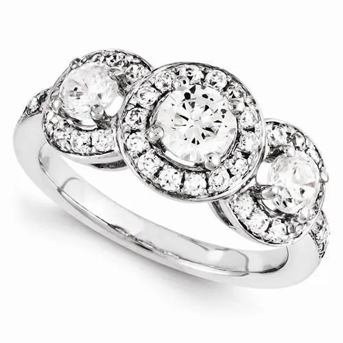 GB Rings 3 Stone Right Hand Natural Earth Mined Diamond Ring For Women GB Rings 3 Stone Right Hand Natural Earth Mined Diamond Ring For Women