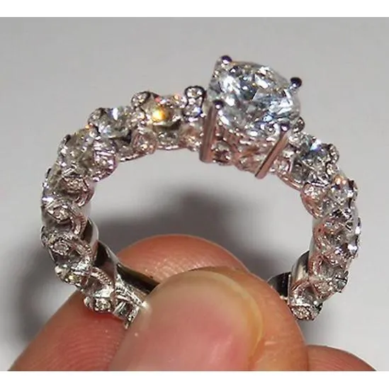 GB Rings 401 Carats Real Natural Earth Mined Diamond Engagement Ring White Gold 14K GB Rings 401 Carats Real Natural Earth Mined Diamond Engagement Ring White Gold 14K