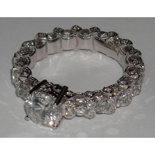GB Rings 401 Carats Real Natural Earth Mined Diamond Engagement Ring White Gold 14K