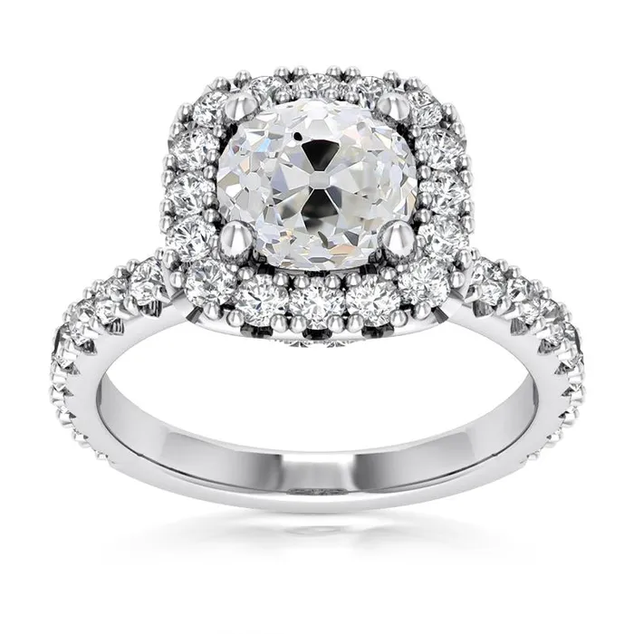 Halo Old Cut Round Natural Earth Mined Diamond Ring With Accents Jewelry 6 Carats HarryChadEntcom Rings Halo Old Cut Round Natural Earth Mined Diamond Ring With Accents Jewelry 6 Carats HarryChadEntcom Rings