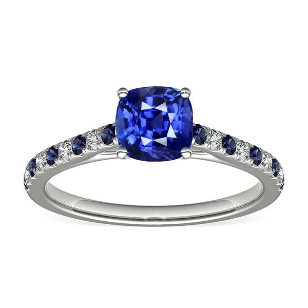 HarryChadEntcom Rings Cushion Gemstone Ring Round Blue Sapphire Natural Earth Mined Diamonds 250 Carats HarryChadEntcom Rings Cushion Gemstone Ring Round Blue Sapphire Natural Earth Mined Diamonds 250 Carats